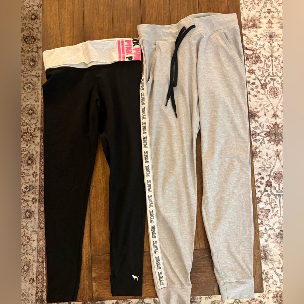 Two Victoria secret PINK leggings/jogger